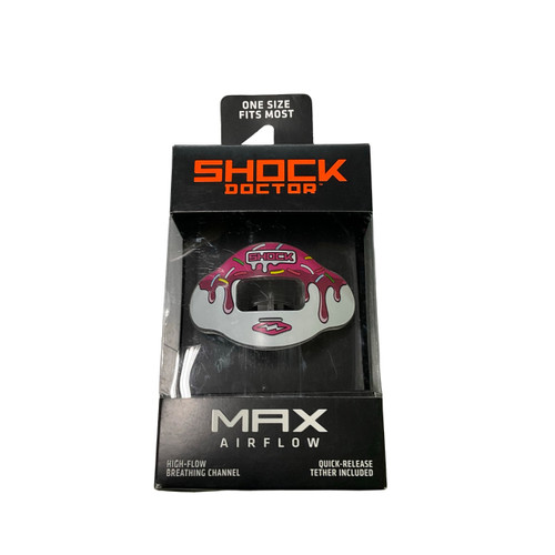 Vist Large View of Product Image Which is New Shock Doctor MAX AIRFLOW WH/PK SPRINKLE DRIP
