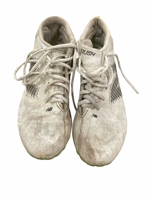 Vist Large View of Product Image Which is Used New Balance LAX Cleats Mens White Senior 8