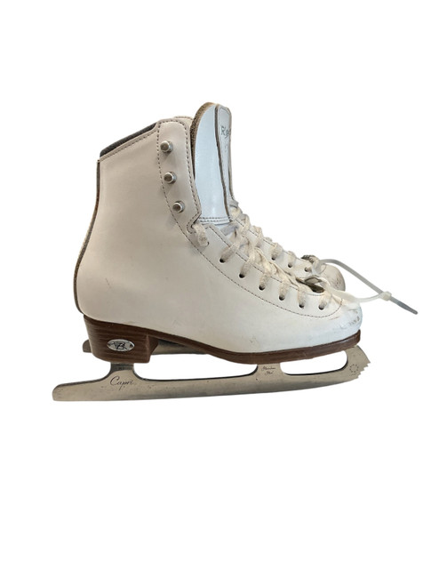 Vist Large View of Product Image Which is Used Riedell 33 WIDE SZ 1.5 Girls Figure Skate White Junior 01.5
