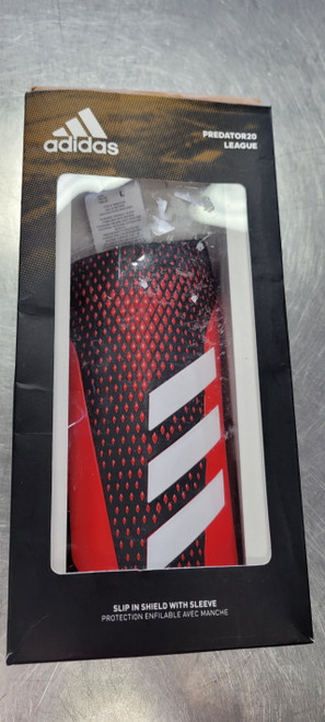Vist Large View of Product Image Which is New Adidas Soccer Shin Guards Adult Red LG