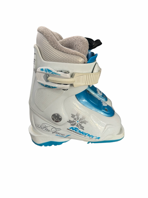 Vist Large View of Product Image Which is Used Nordica FIRE ARROW TEAM 1 Girls DH Ski Boot White 150 MP - Y08