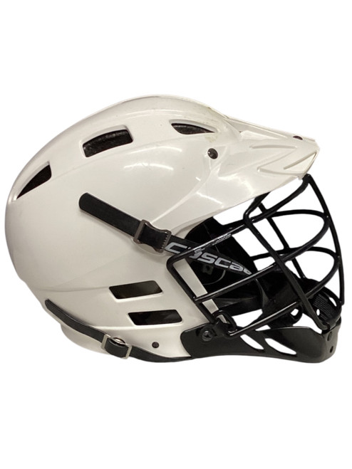 Vist Large View of Product Image Which is Used Cascade CLH-2 Lacrosse Helmet White One Size
