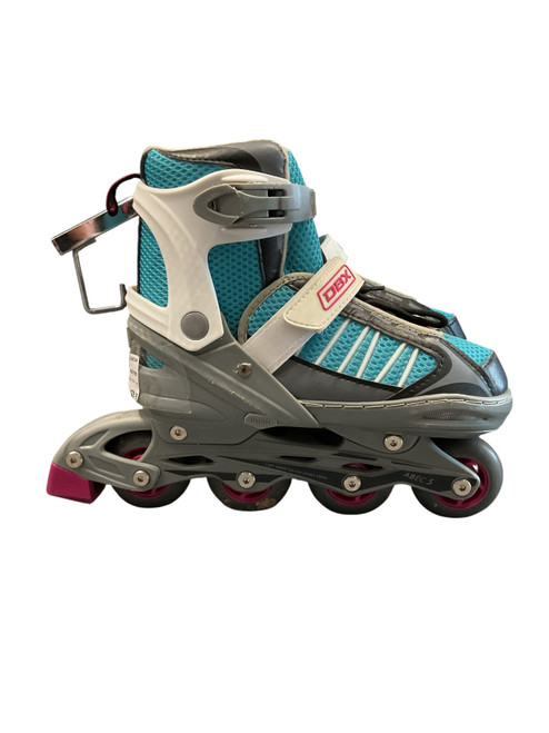 Vist Large View of Product Image Which is Used DBX INLINE SZ 1-4 Junior Rec Fitness Skates Grey Adjustable