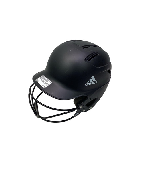 Vist Large View of Product Image Which is Used Adidas ADJUSTABLE HELMET W/ MASK Batting Helmet w/Mask Black One Size