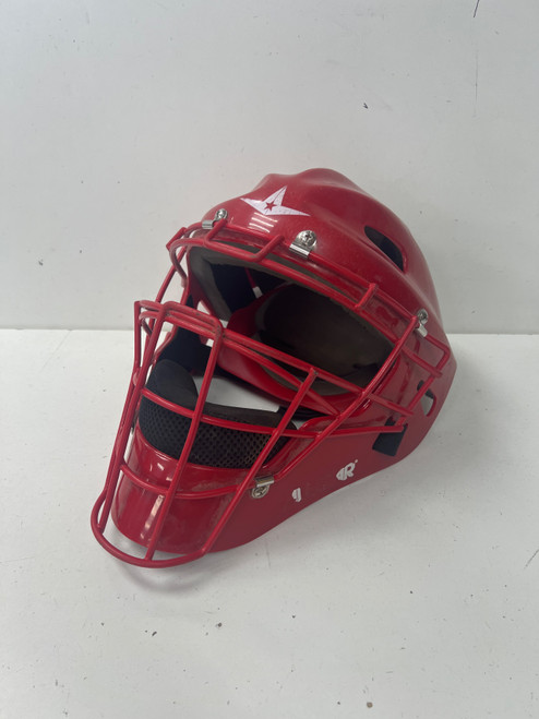 Vist Large View of Product Image Which is Used All Star MVP2300 Catchers Mask Red