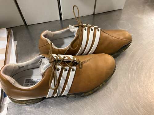 Vist Large View of Product Image Which is Used Adidas Mens Golf Shoes Brown Senior 10