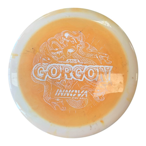 Vist Large View of Product Image Which is Used Innova GORGON Disc Golf Driver Orange 172g