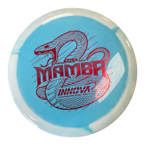 Vist Large View of Product Image Which is Used Innova MAMBA Disc Golf Driver Carolina Blue 168g