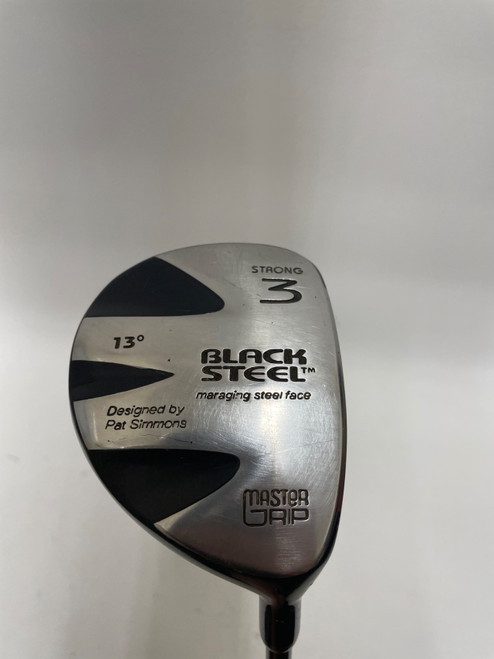 Vist Large View of Product Image Which is Used MasterGrip BLACK STEEL Mens Fairway Wood RH 3 Wood