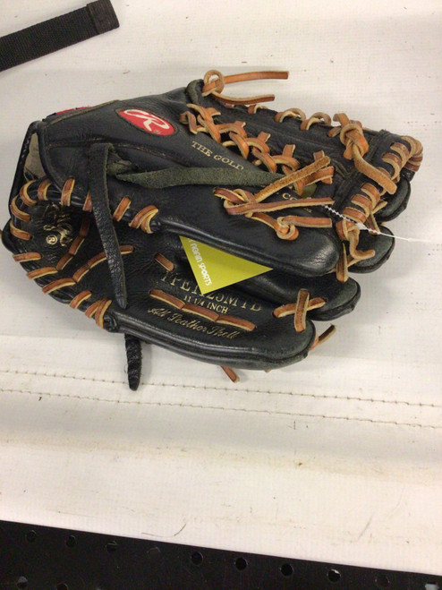Vist Large View of Product Image Which is Used Rawlings PPE1125MTB BB/SB Glove RH Throw Black 11 1/4"
