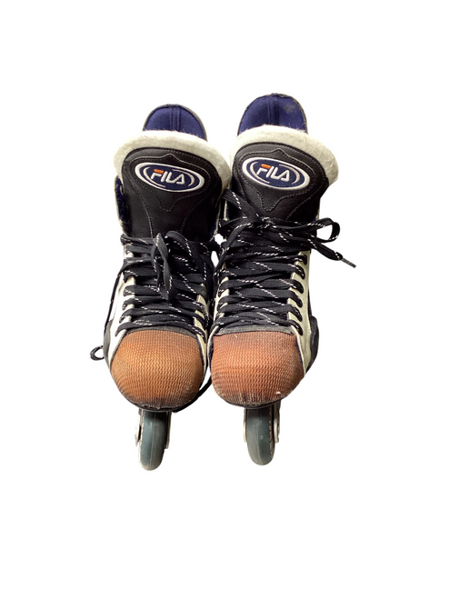 Vist Large View of Product Image Which is Used Roller Hockey Skates Navy Blue Senior 10.5