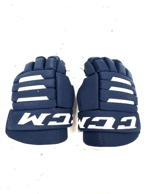Vist Large View of Product Image Which is Used CCM TACKS4R Youth Gloves Navy Blue 10"