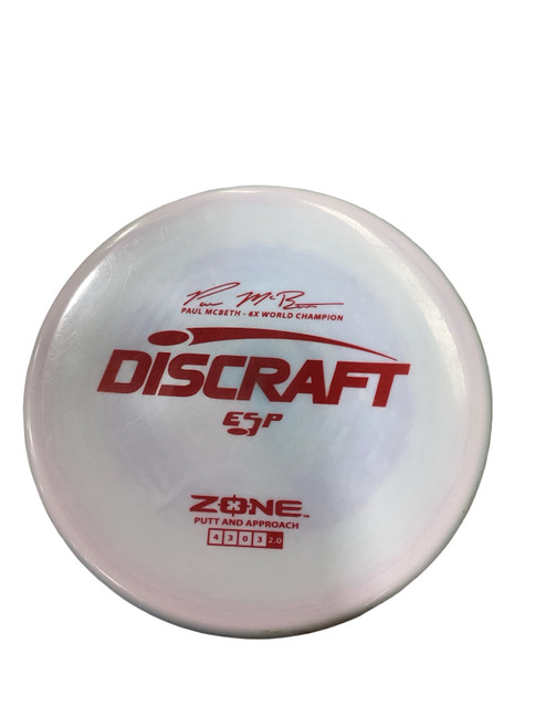 Vist Large View of Product Image Which is Used Discraft ZONE Disc Golf Mid Range White 176g