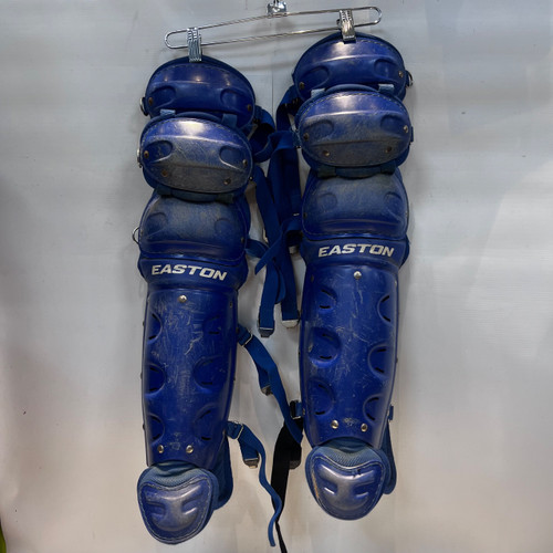 Vist Large View of Product Image Which is Used Easton BLUE Catchers Leg Guards Royal Blue Intermed
