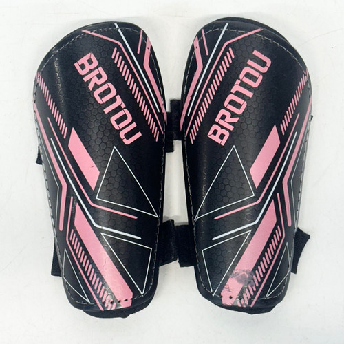 Vist Large View of Product Image Which is Used BROTOU Soccer Shin Guards Youth Black And Pink SM