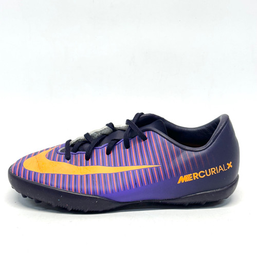 Vist Large View of Product Image Which is Used Nike MERCURIALX Soccer Turf Shoes Purple Youth 13.0