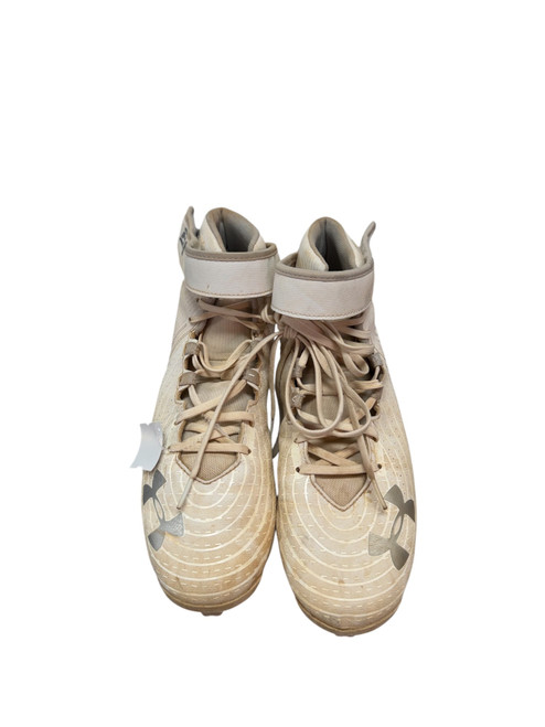 Vist Large View of Product Image Which is Used Under Armour Adult FB Cleats White Senior 10