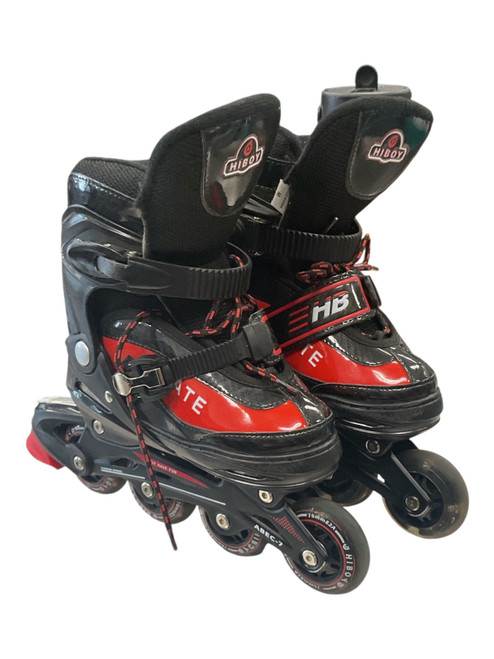 Vist Large View of Product Image Which is Used HIBOY SKATES Junior Rec Fitness Skates Red Adjustable