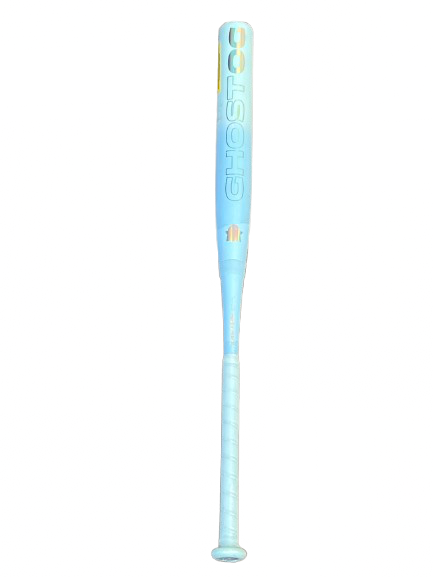 Vist Large View of Product Image Which is Used Easton 2027 GHOST OG DOUBLE BARREL 33IN -9 BB/SB Fastpitch Bat Sky Blue 33"