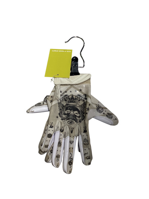 Vist Large View of Product Image Which is Used Battle Sports FOOTBALL GLOVES FB Gloves White SM