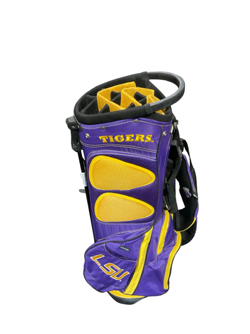 Vist Large View of Product Image Which is Used TEAM GOLF LSU MENS STAND BAG Mens Stand Bag Purple