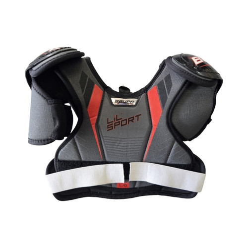 Vist Large View of Product Image Which is Used Bauer LIL SPORT SHOUDLER PADS YTH LG Youth Shoulder Pads LG