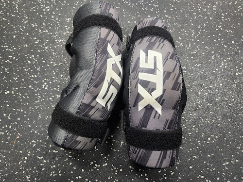 Vist Large View of Product Image Which is Used STX STALLION 75 Lacrosse Arm Pads/Guards Grey SM