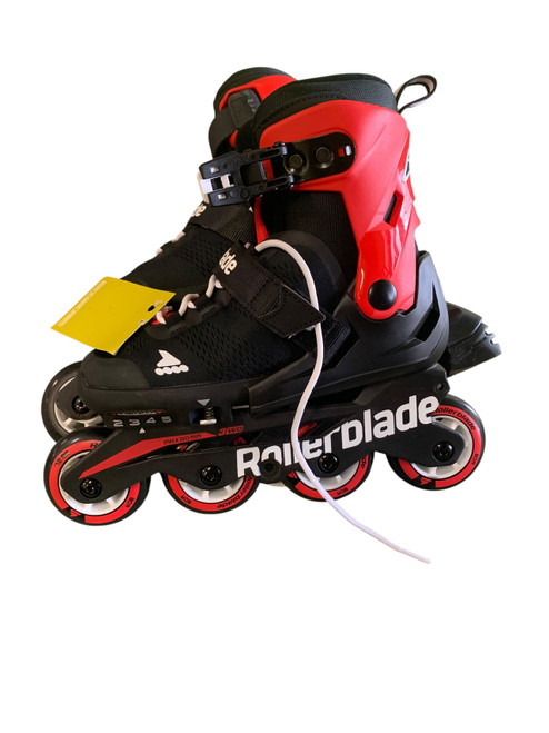 Vist Large View of Product Image Which is Used Rollerblade MICROBLADE Junior Rec Fitness Skates Black Adjustable