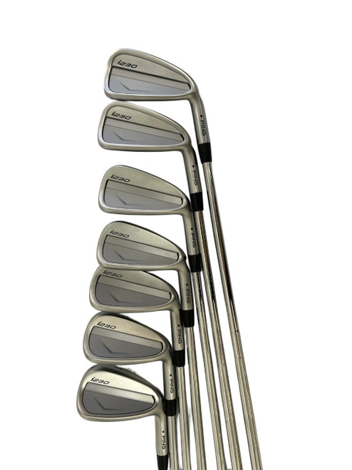 Vist Large View of Product Image Which is Used Ping i230 Black Dot 4-PW Mens RH Iron Set KBS Tour 120 Steel Stiff Flex Shafts