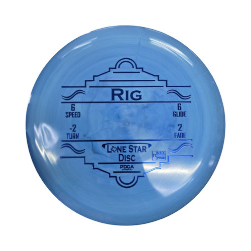 Vist Large View of Product Image Which is Used Lone Star Disc RIG DRIVER Disc Golf Driver Royal Blue
