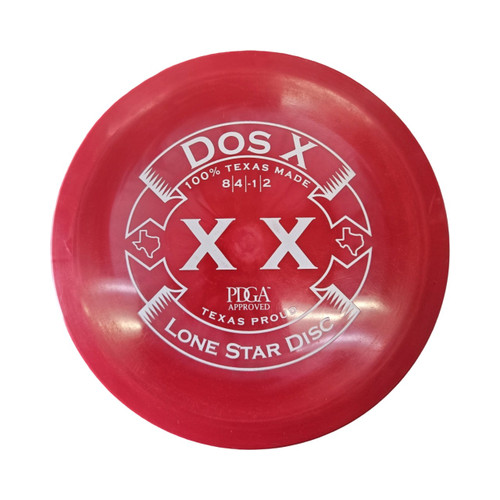 Vist Large View of Product Image Which is Used Lone Star Disc DOS X XX DRIVER Disc Golf Driver Red