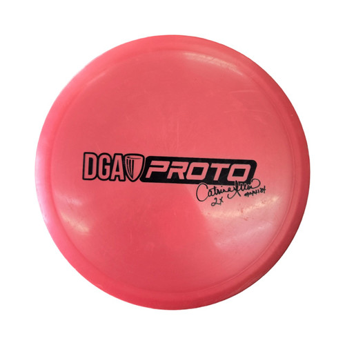 Vist Large View of Product Image Which is Used DGA PROTO DRIVER Disc Golf Driver Red