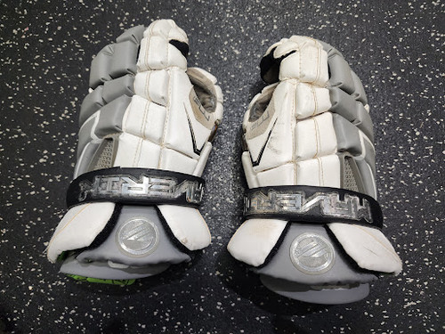 Vist Large View of Product Image Which is Used Maverik M4 Lacrosse Gloves Mens Grey 13"