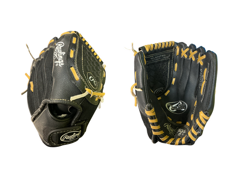 Vist Large View of Product Image Which is Used Rawlings PLAYER SERIES BB/SB Glove RH Throw Black 10"
