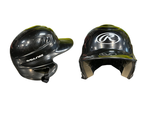Vist Large View of Product Image Which is Used Rawlings RCFH Batting Helmet No Mask Black S/M