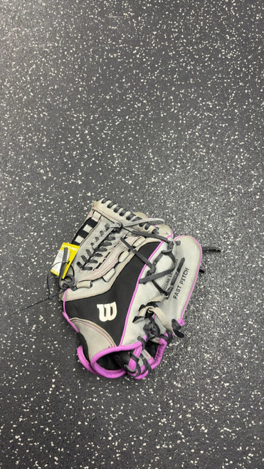 Vist Large View of Product Image Which is Used Wilson FLASH BB/SB Glove RH Throw Grey 11 1/2"