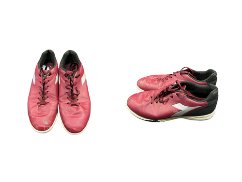 Vist Large View of Product Image Which is Used Diadora Soccer Indoor Shoes Maroon Senior 7.5
