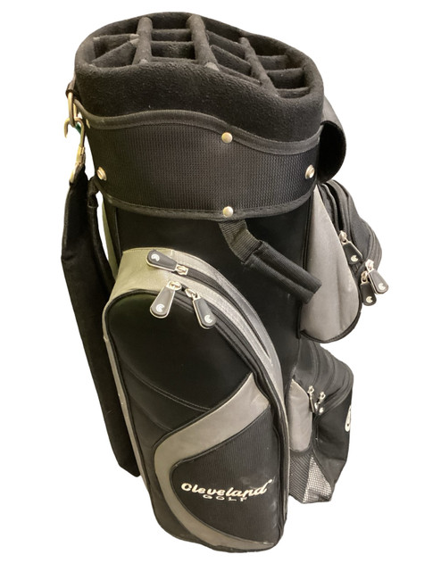Vist Large View of Product Image Which is Used Cleveland 15 WAY CART BAG Mens Cart Bag Black