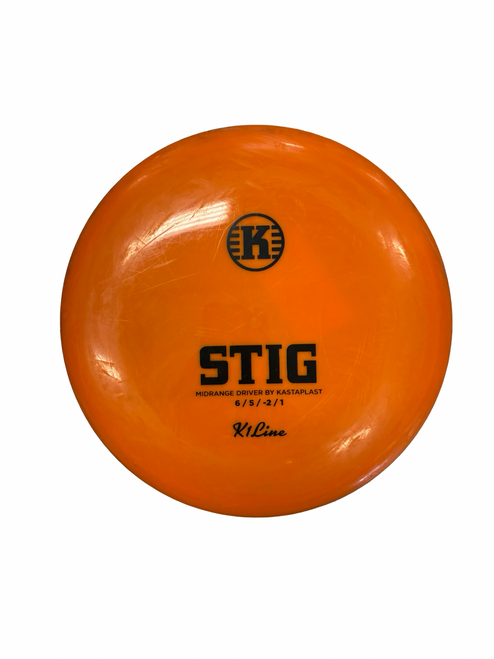 Vist Large View of Product Image Which is Used Kastaplast STIG Disc Golf Mid Range Orange