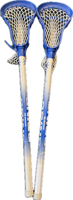 Vist Large View of Product Image Which is Used Brine MINI PAIR Jr Atk/Mid Lacrosse Stick Royal Blue