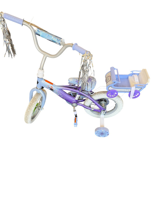 Vist Large View of Product Image Which is Used FROZEN BIKE Training Wheel Bike Girls Royal Blue 12"