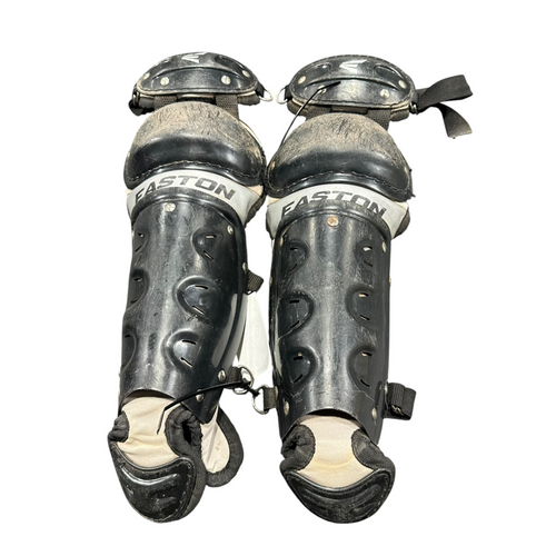 Vist Large View of Product Image Which is Used Easton Catchers Leg Guards Black Youth