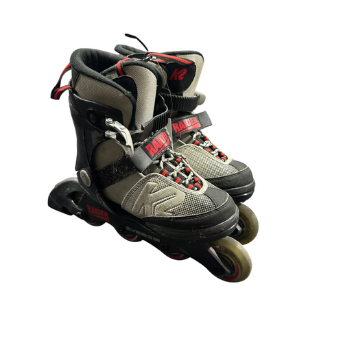 Vist Large View of Product Image Which is Used K2 RAIDER ADJUSTABLE 1-5 Junior Rec Fitness Skates Grey Junior 05