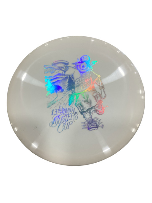 Vist Large View of Product Image Which is Used Discraft ESP BUZZZ Disc Golf Mid Range White 178g