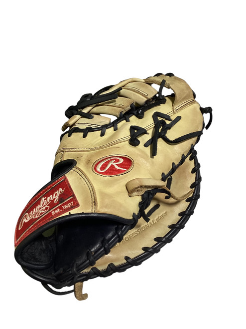 Vist Large View of Product Image Which is Used Rawlings GG ELITE BB/SB First Base RH Throw Tan 13"