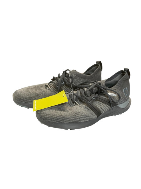 Vist Large View of Product Image Which is Used Foot Joy HYPERFLEX W SPIKES Mens Golf Shoes Grey Senior 10.5