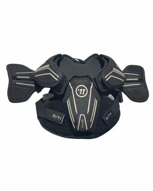 Vist Large View of Product Image Which is Used Warrior BURN Lacrosse Shoulder Pads Black XL