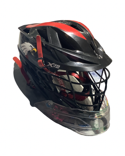 Vist Large View of Product Image Which is Used Cascade XRS PRO Lacrosse Helmet Black LG
