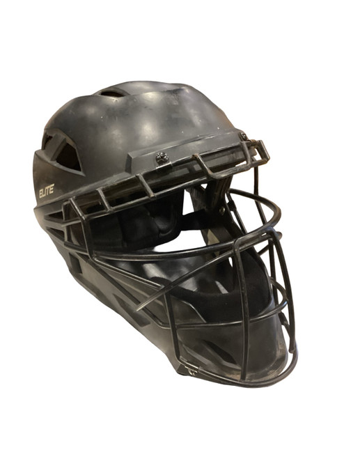 Vist Large View of Product Image Which is Used Easton ELITE EASTON BLK HELMET Catchers Helmet w/Mask Black LG