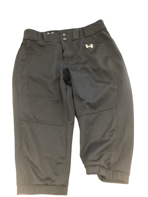 Vist Large View of Product Image Which is Used Under Armour BLACK SOFTBALL PANTS BB/SB Pant Womens Black MD